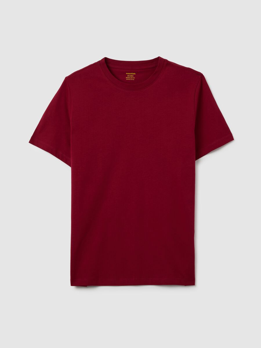 Men's red pure cotton t-shirt_4