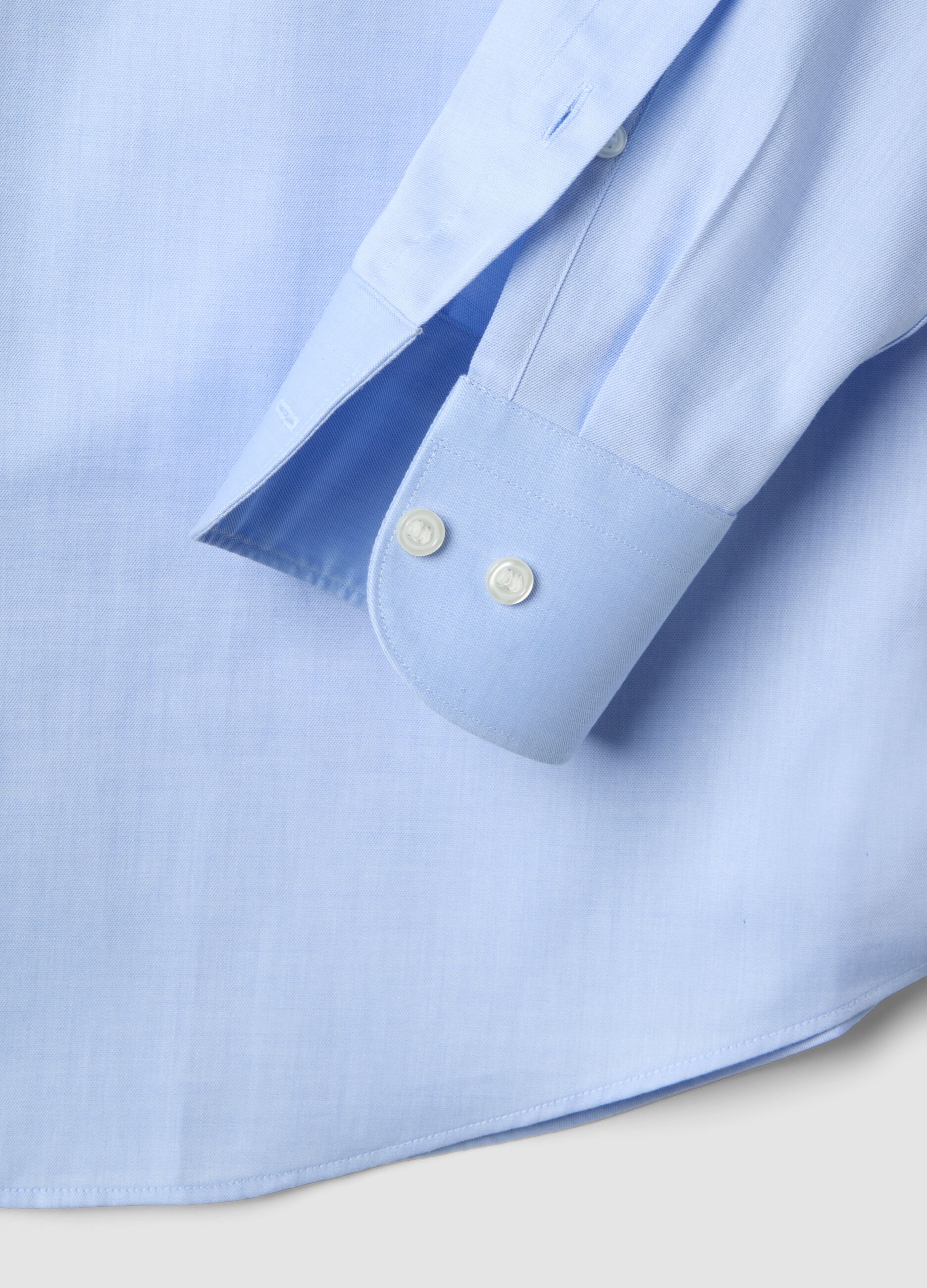 Light blue pure cotton regular fit easy iron shirt