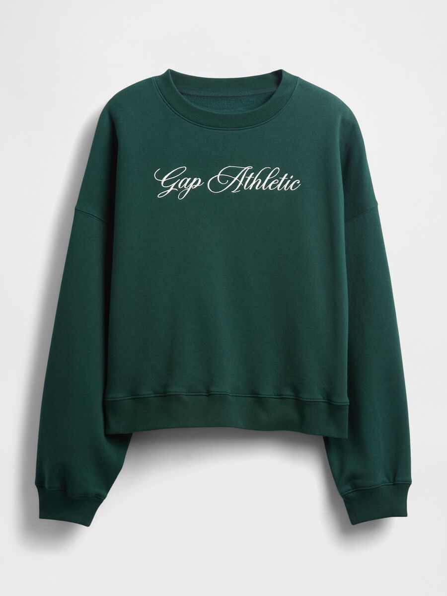 Women's Green Sweatshirt with Print_3
