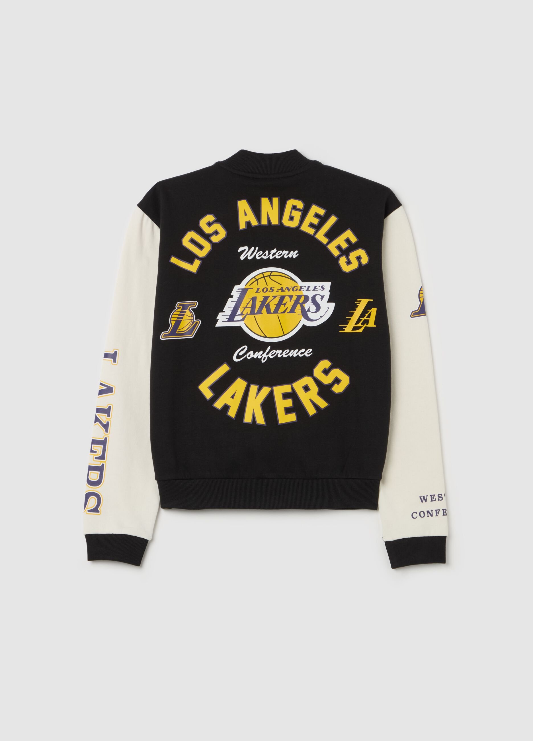 Bomber varsity patch e stampa NBA Los Angeles Lakers