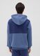 Blue cotton-blend hooded sweatshirt with logo_3