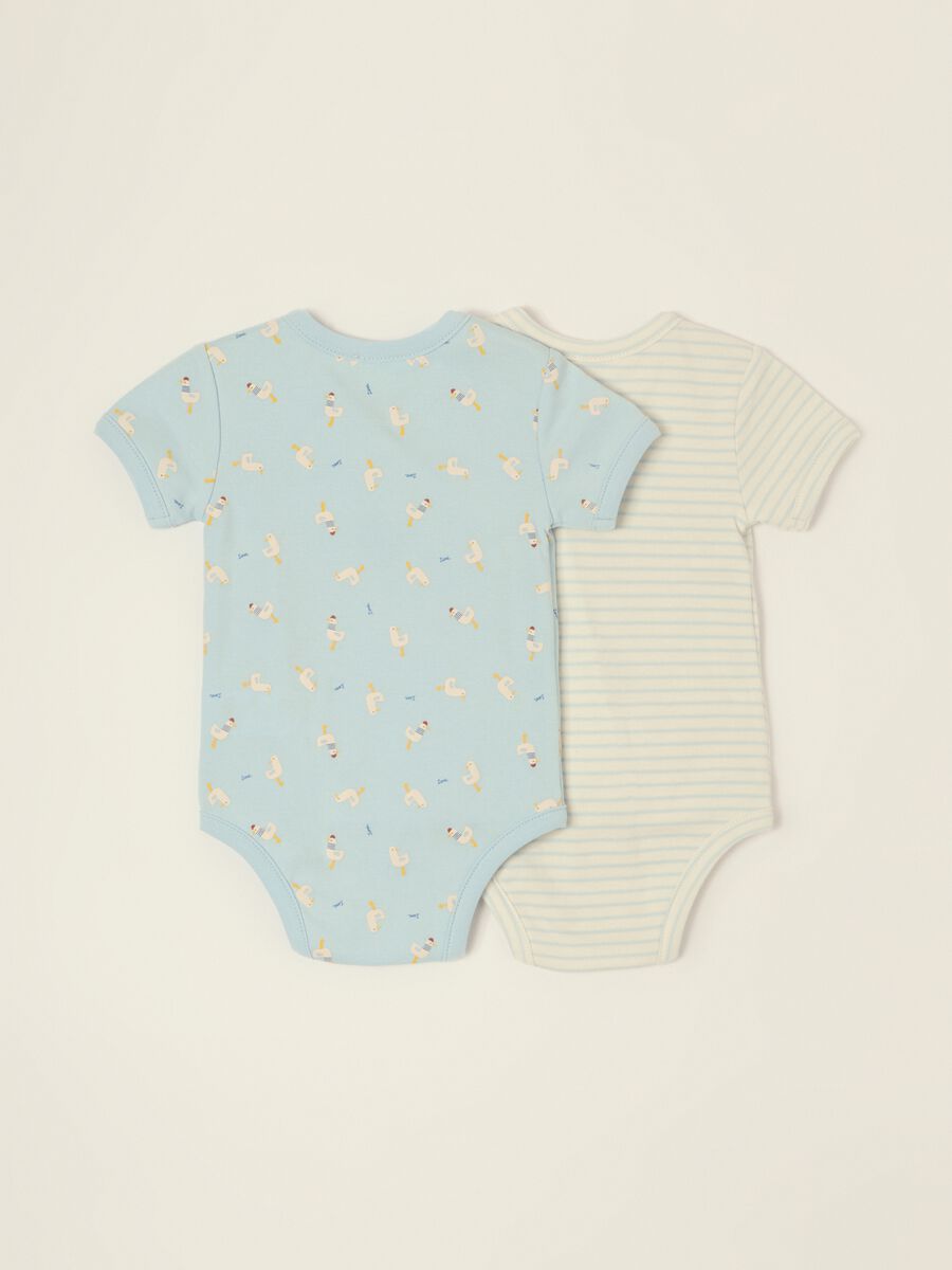 2-pack of multicolour pure cotton baby bodysuits with cute print_3