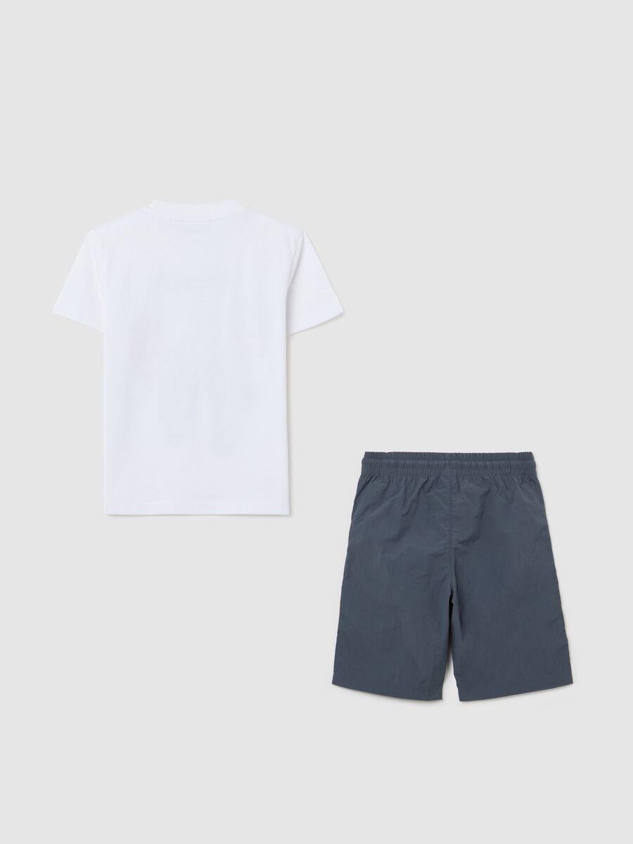 White and grey Batman jogging set_1