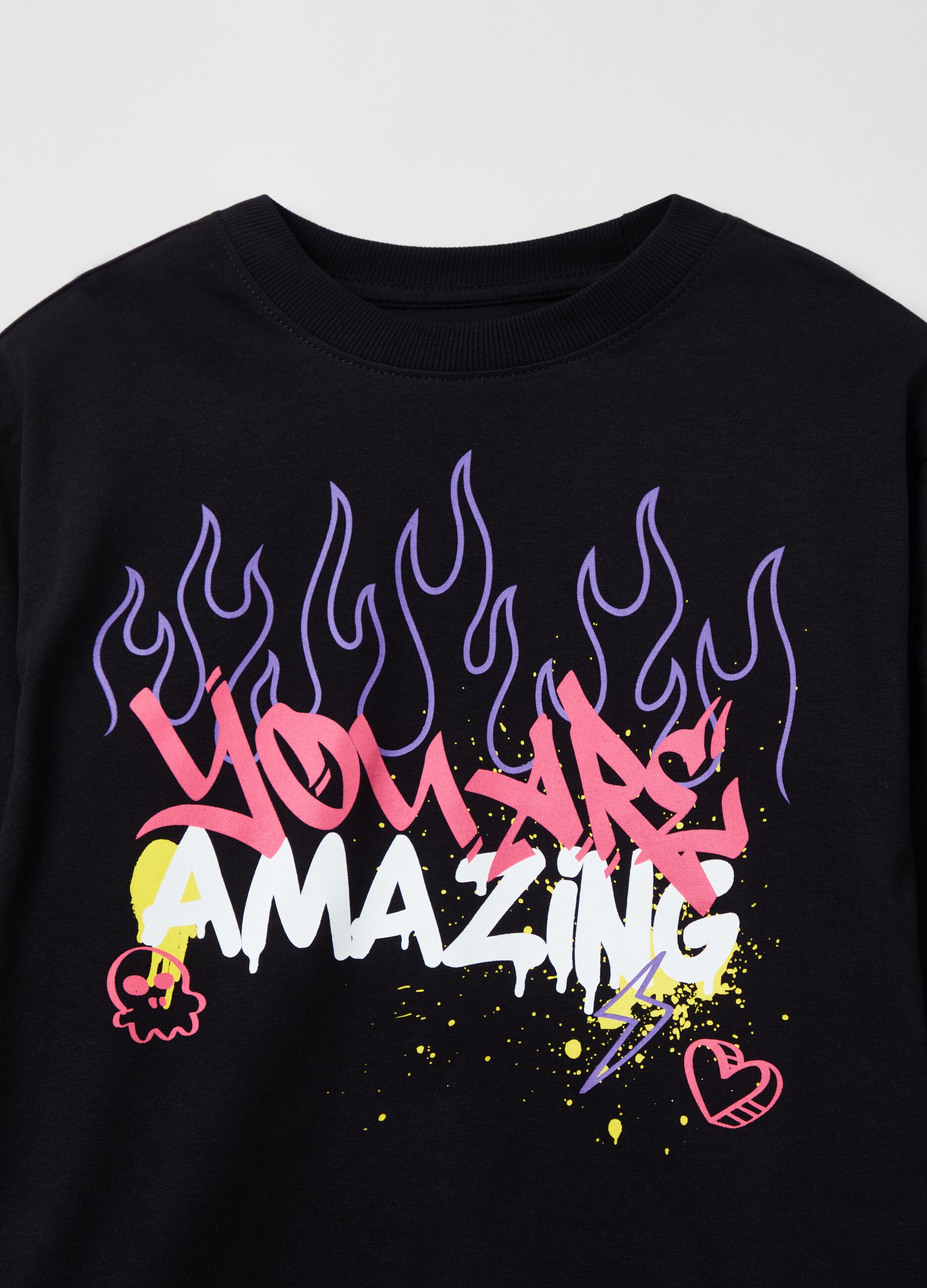 T-shirt a maniche lunghe con stampa _2