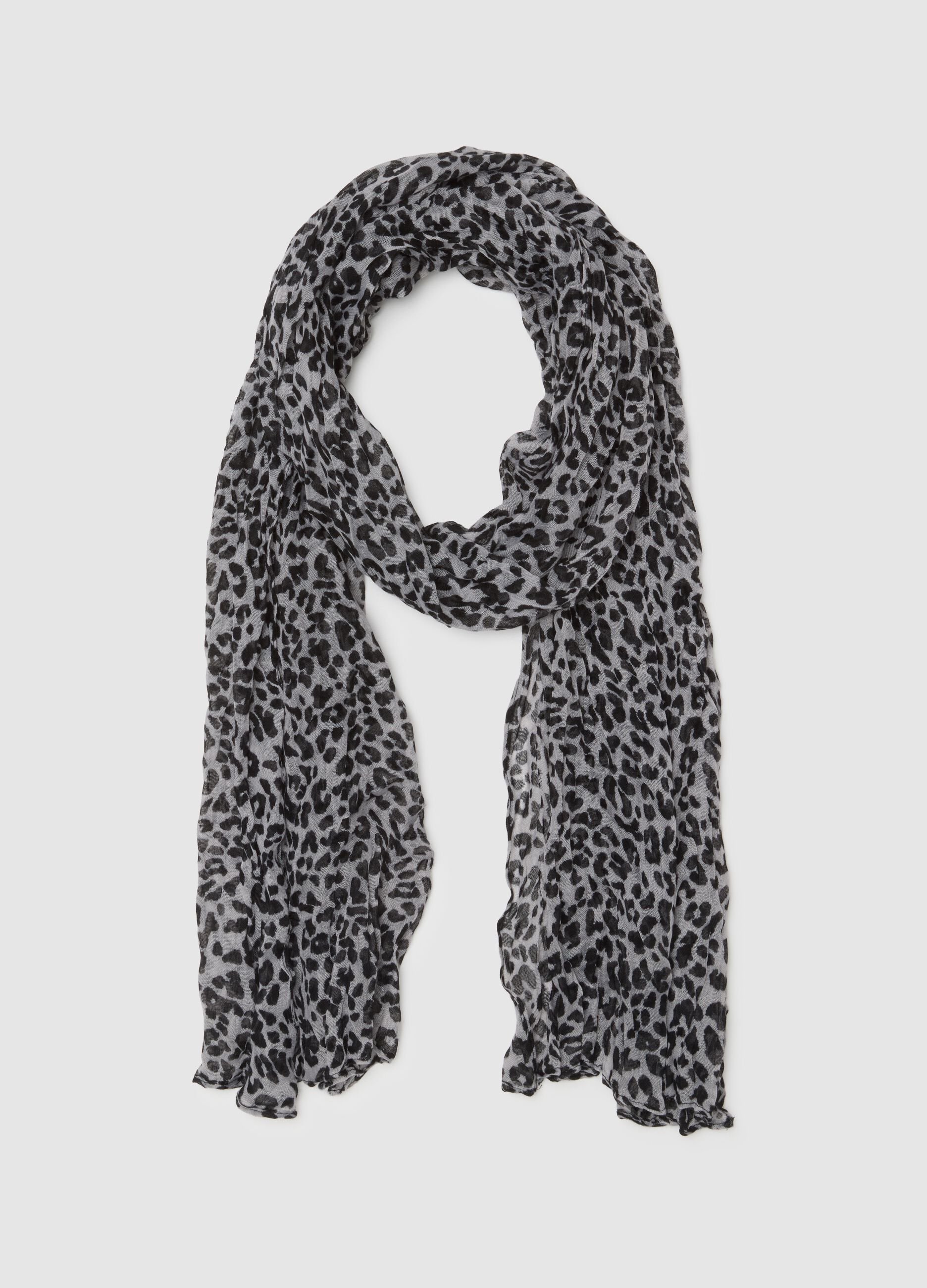 Multicolor Leopard Print Scarf