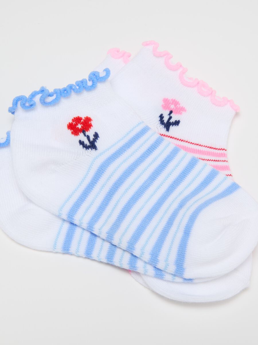 5-pack stretch shoe liners with stripes and flowers_1