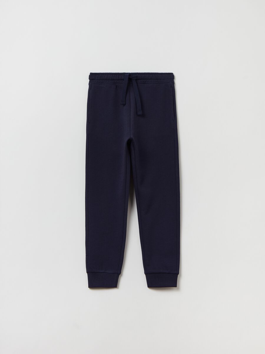 Joggers in felpa con coulisse_0