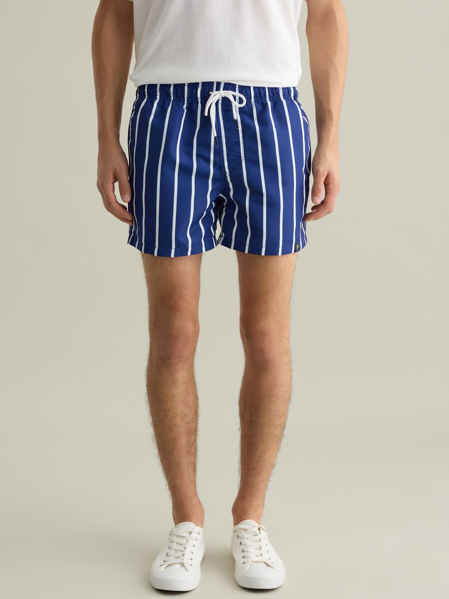 Boxer da uomo in misto blu e bianco regular fit_1