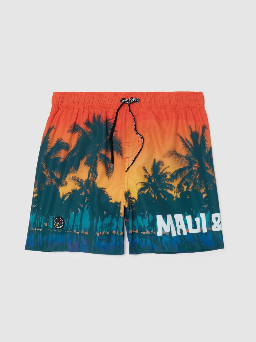 Boys' Multicolour Regular Fit Beach Shorts_0