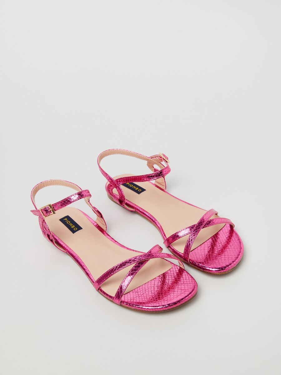 Sandali metallizzati stampa animalier_1