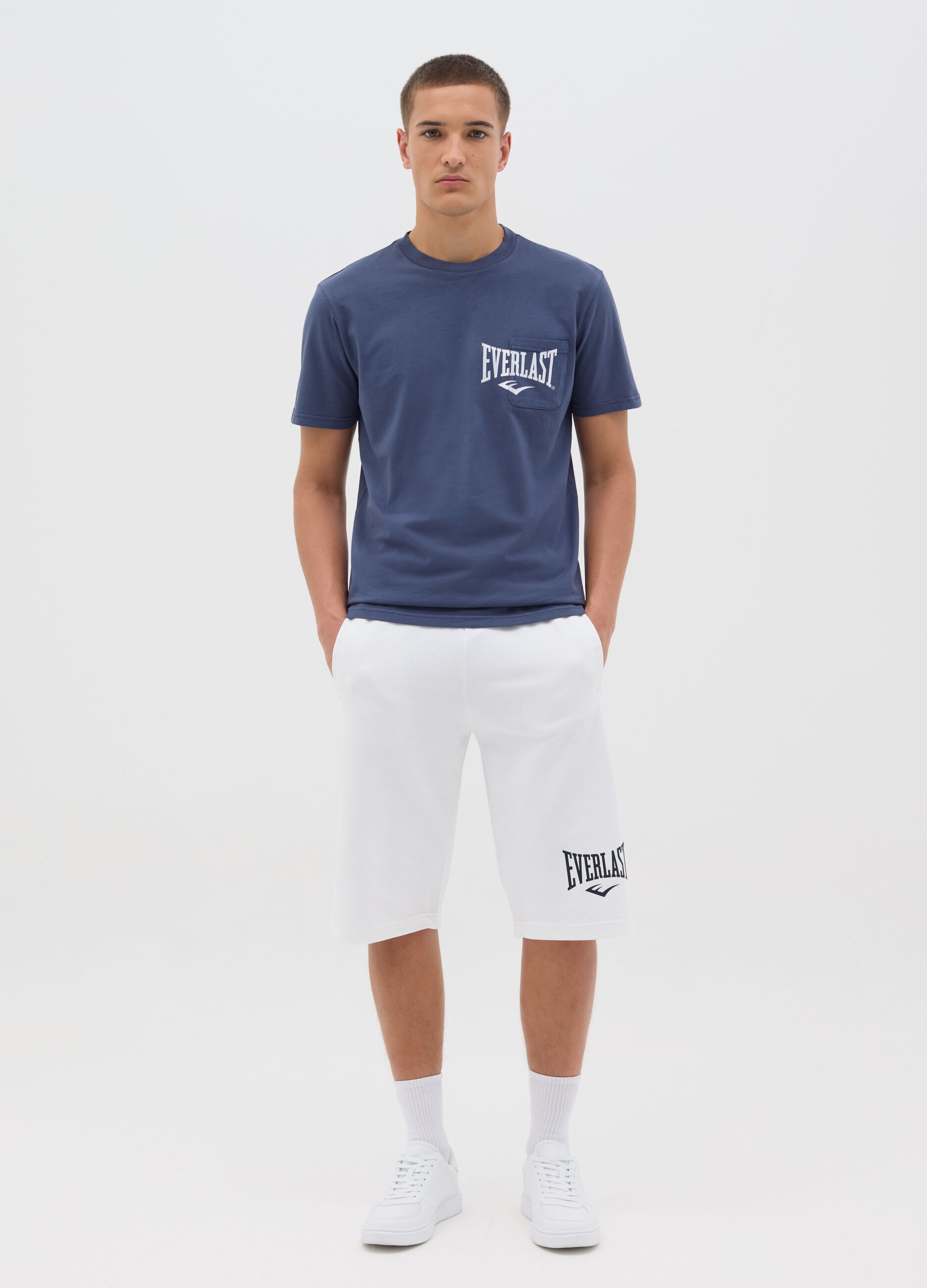 White Everlast Sports Bermuda Shorts