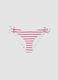 Red striped stretch bikini bottoms_0
