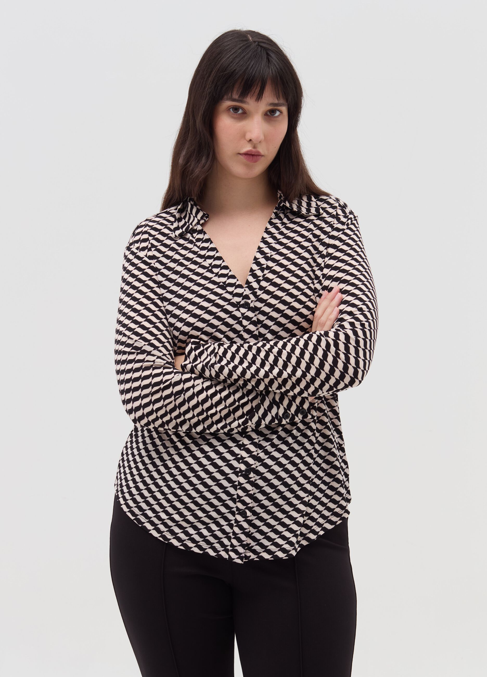 MYA Camicia fantasia optical Curvy