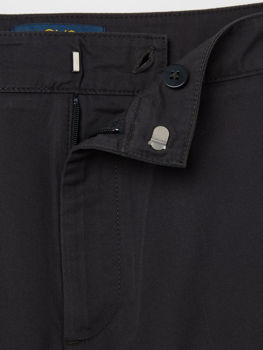 Women's Regular Fit Black Pure Cotton Shorts with Side Pockets_1