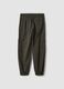 Jogger cargo verdi in cotone elasticizzato_2