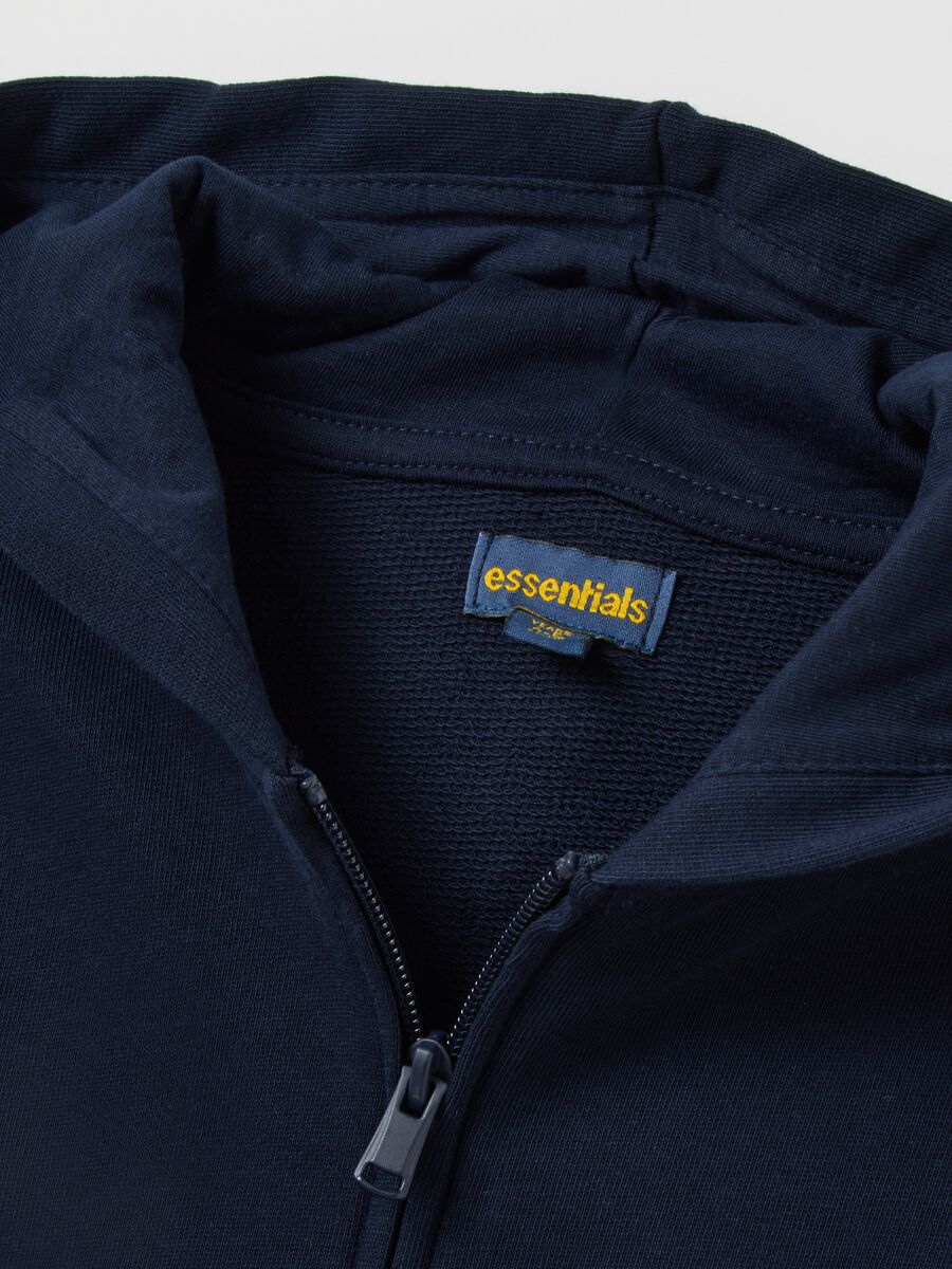 Children's Regular Fit Blue Cotton Hoodie_2