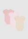Multicoloured newborn cotton baby bodysuits in tripack_1