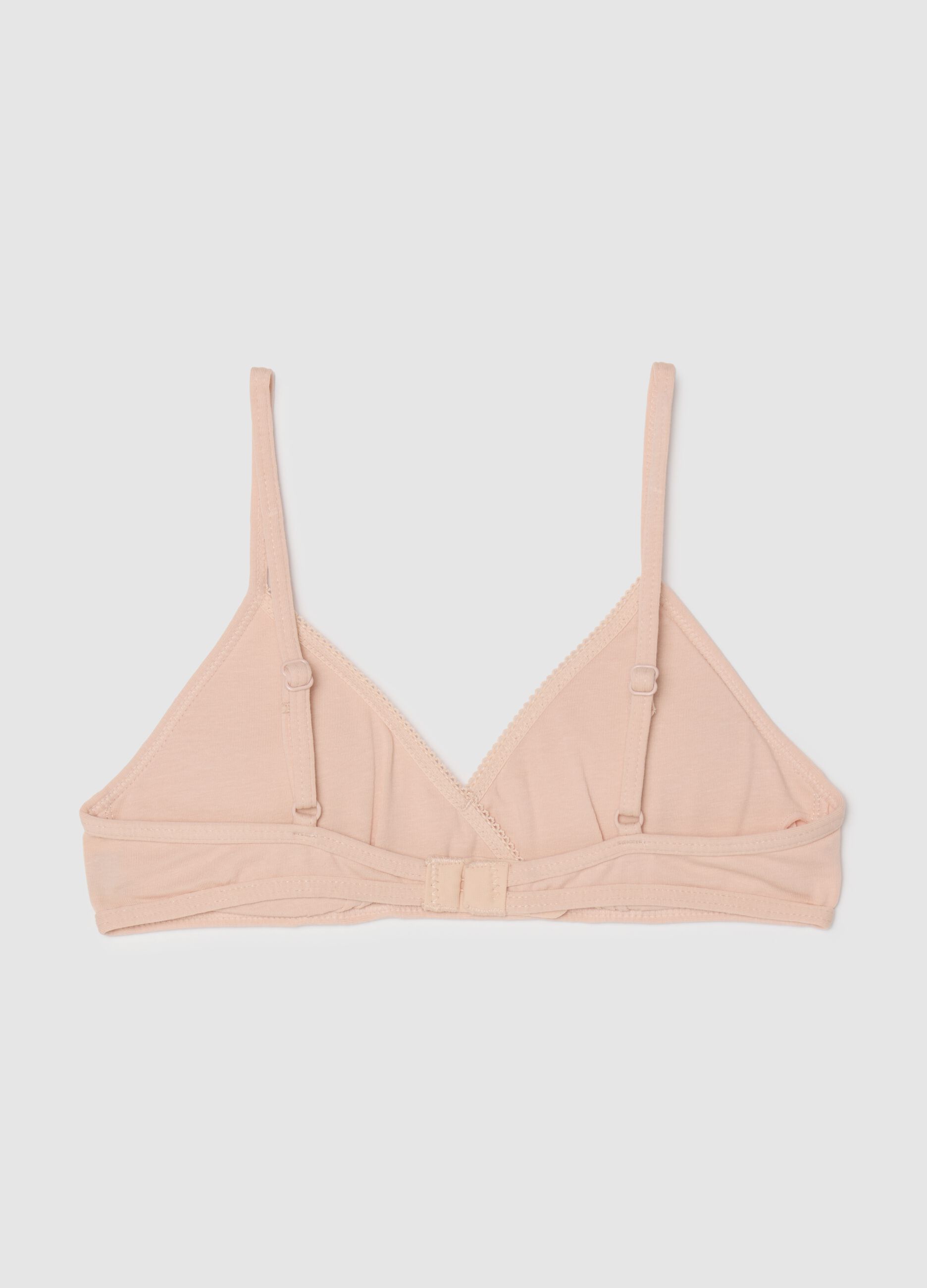Girls' Beige Stretch Cotton Bra
