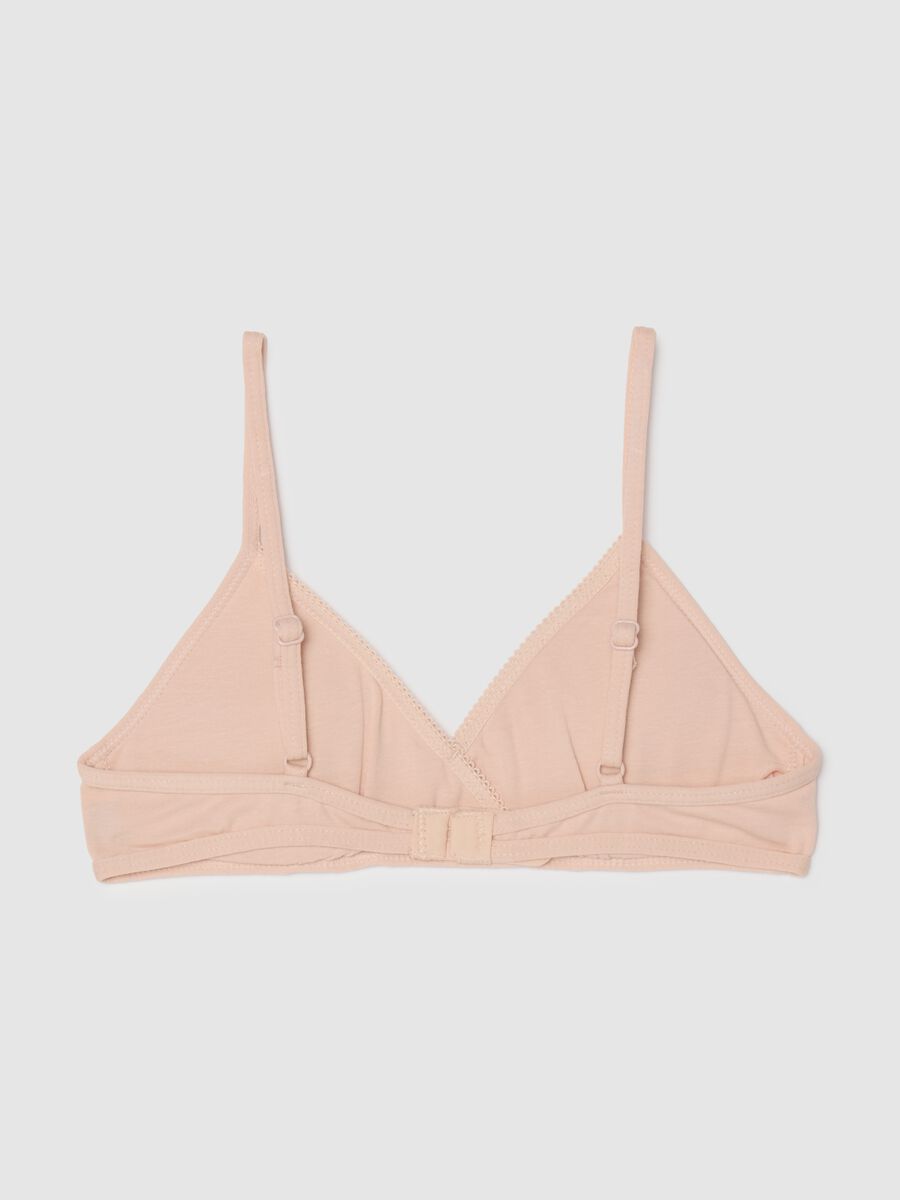 Girls' Beige Stretch Cotton Bra_1