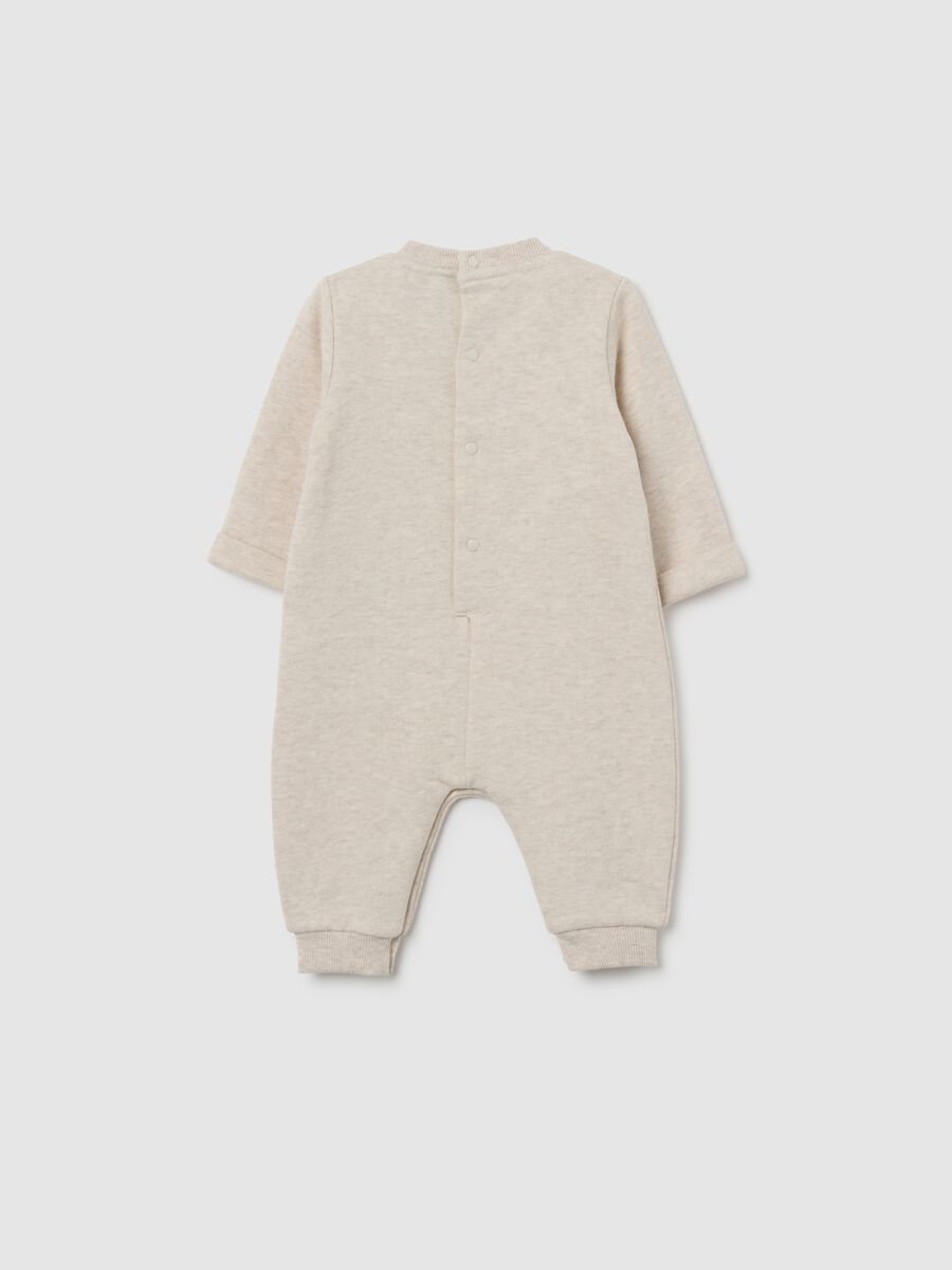 Baby's beige pure cotton romper_1