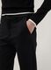 Black stretch viscose trousers_3