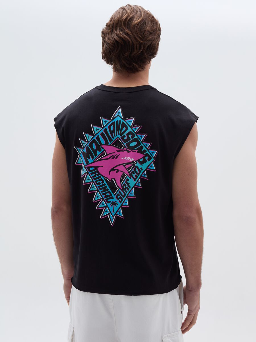 Tank top with shark and logo print_2
