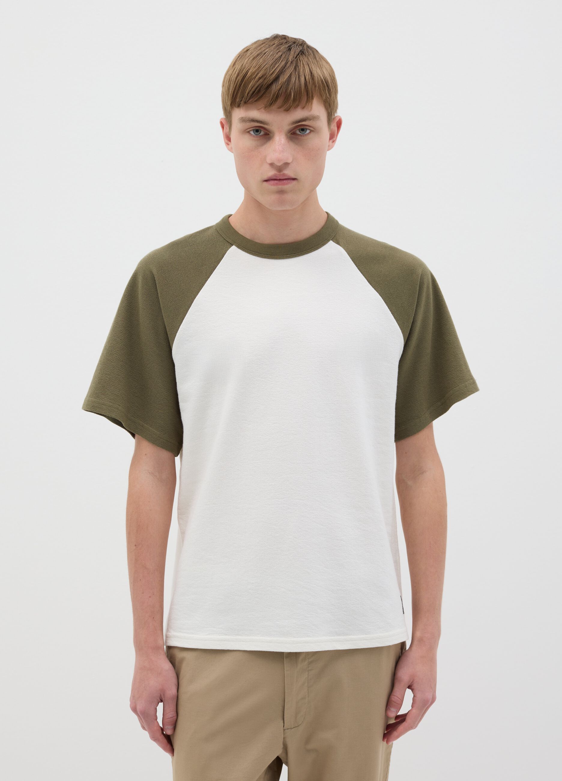 T-shirt in two-tone cotton