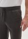 Grey fleece trousers with regular fit and elastic waist_3