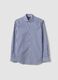 Blue striped pure cotton shirt_0