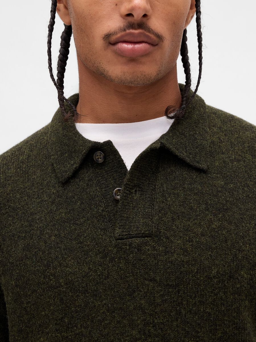 Maglione verde in misto lana_2