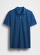 Short Sleeve Stretch Blue Polo_3