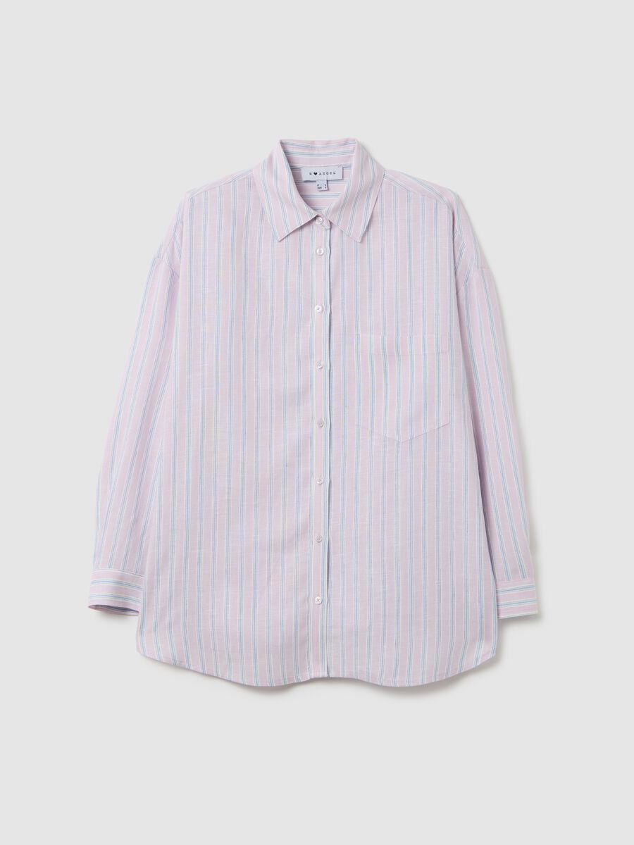 Women's Multicolor Regular Fit Oversized Shirt_4
