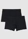 Two-pack regular fit stretch cotton black boxers_0