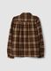 Camicia marrone a quadri con colletto classico_2