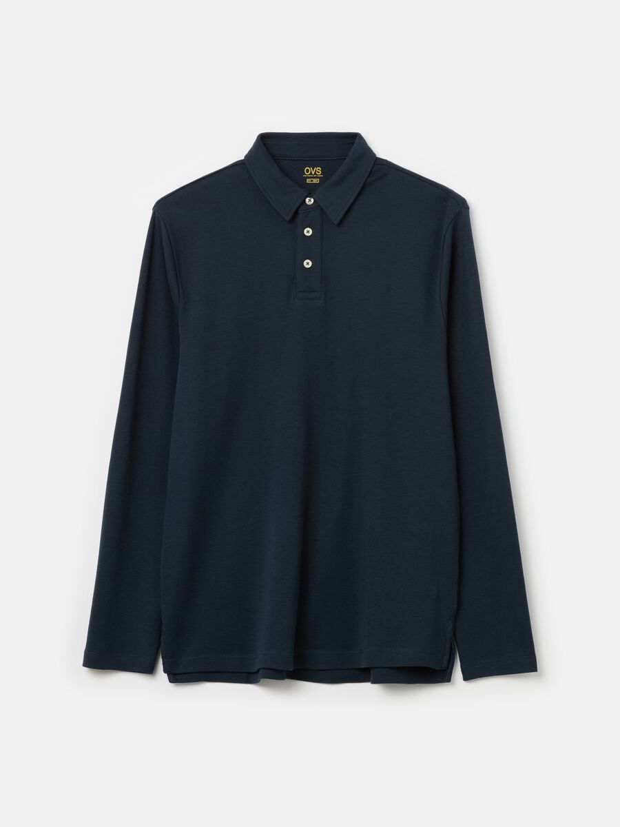 Polo in cotone a maniche lunghe_4