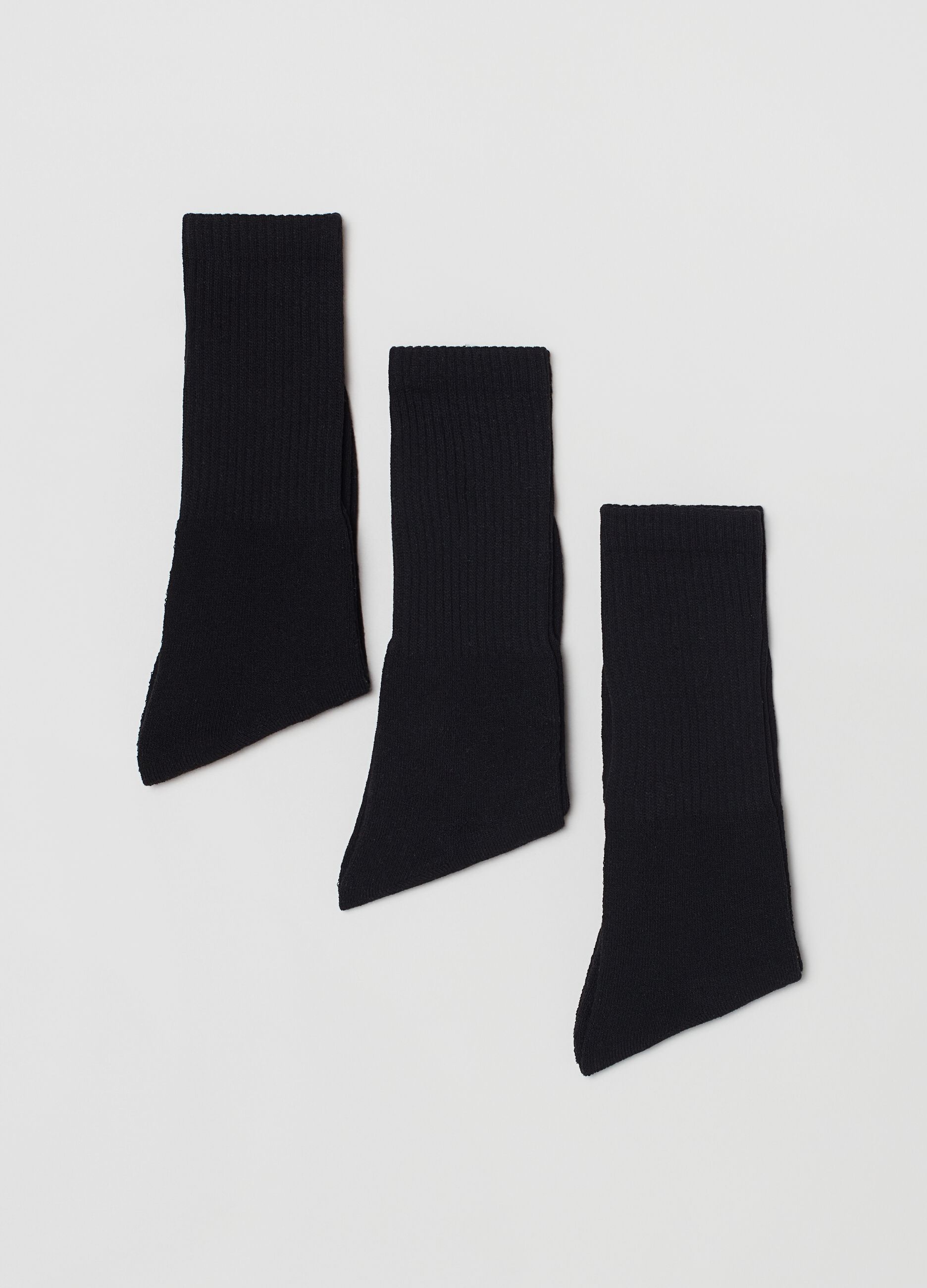 Three-pair pack mid-length tennis socks