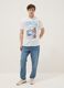 White 100% cotton T-shirt with graphic print, regular fit_1