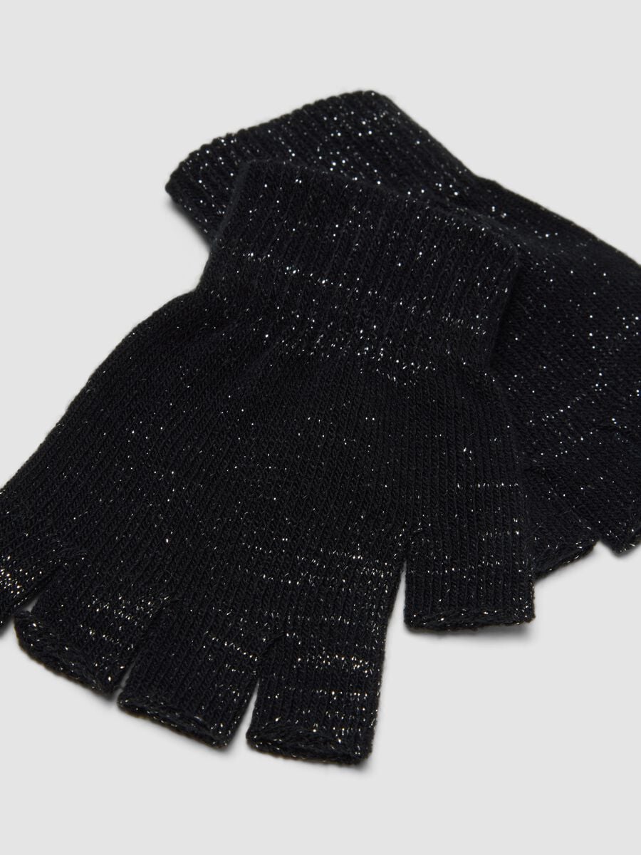 Black stretchy lurex gloves_2