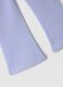 Slim fit violet stretch cotton trousers for girls_3