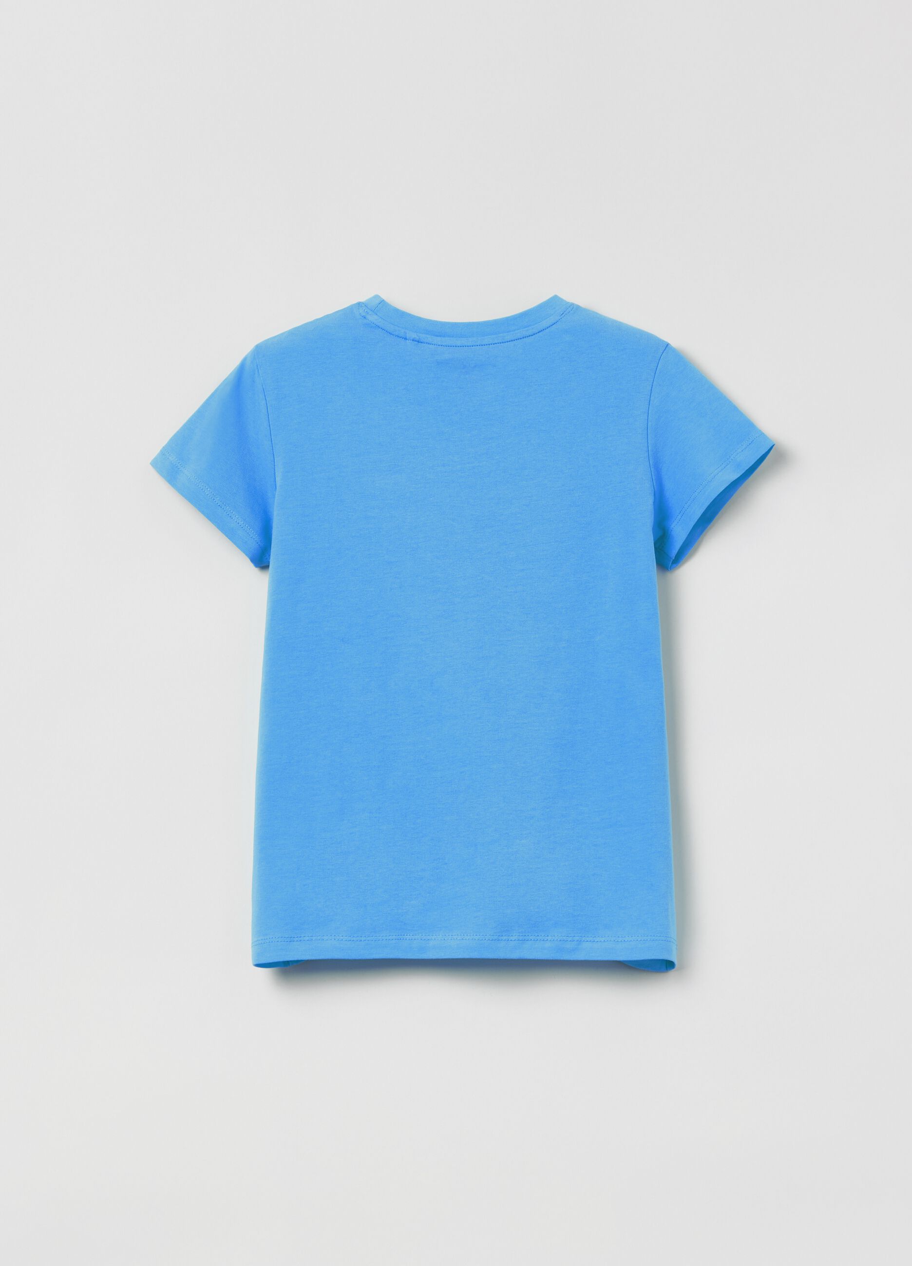 T-shirt girocollo in cotone stretch_1