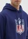 Blue cotton blend hoodie with NFL logo_3