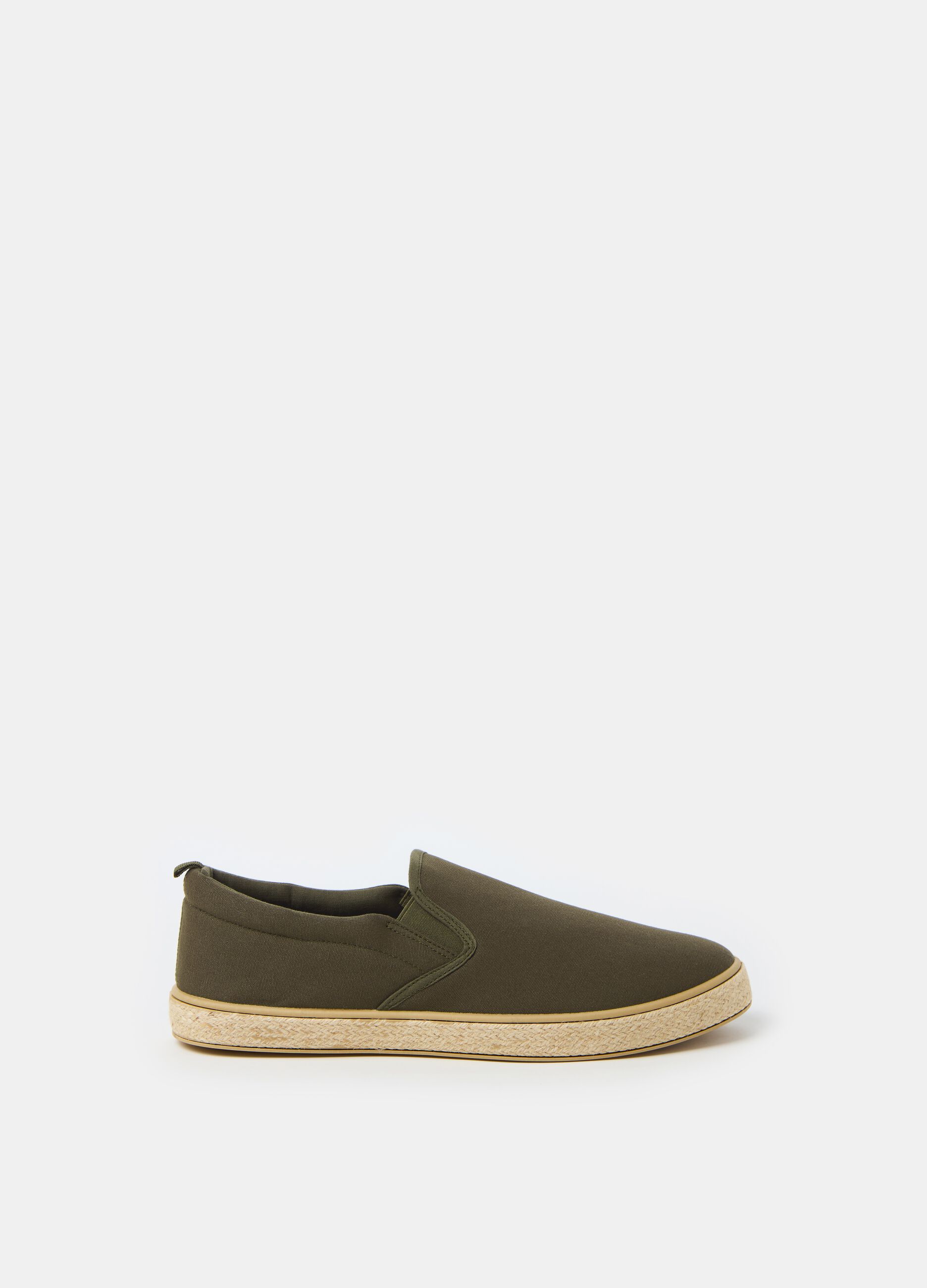 Slip-on in cotone tinta unita