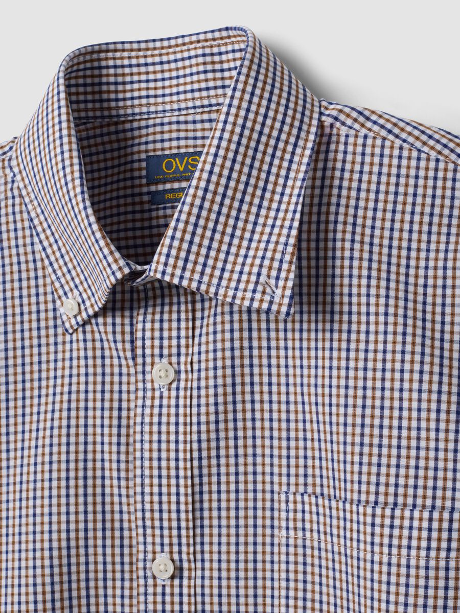 Camicia easy iron multicolor in misto cotone a quadri button down regular fit_6