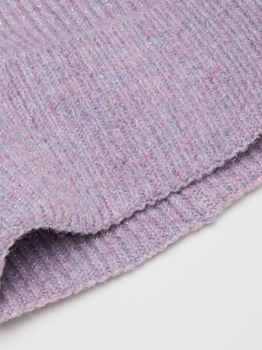 Purple wool blend beanie_1