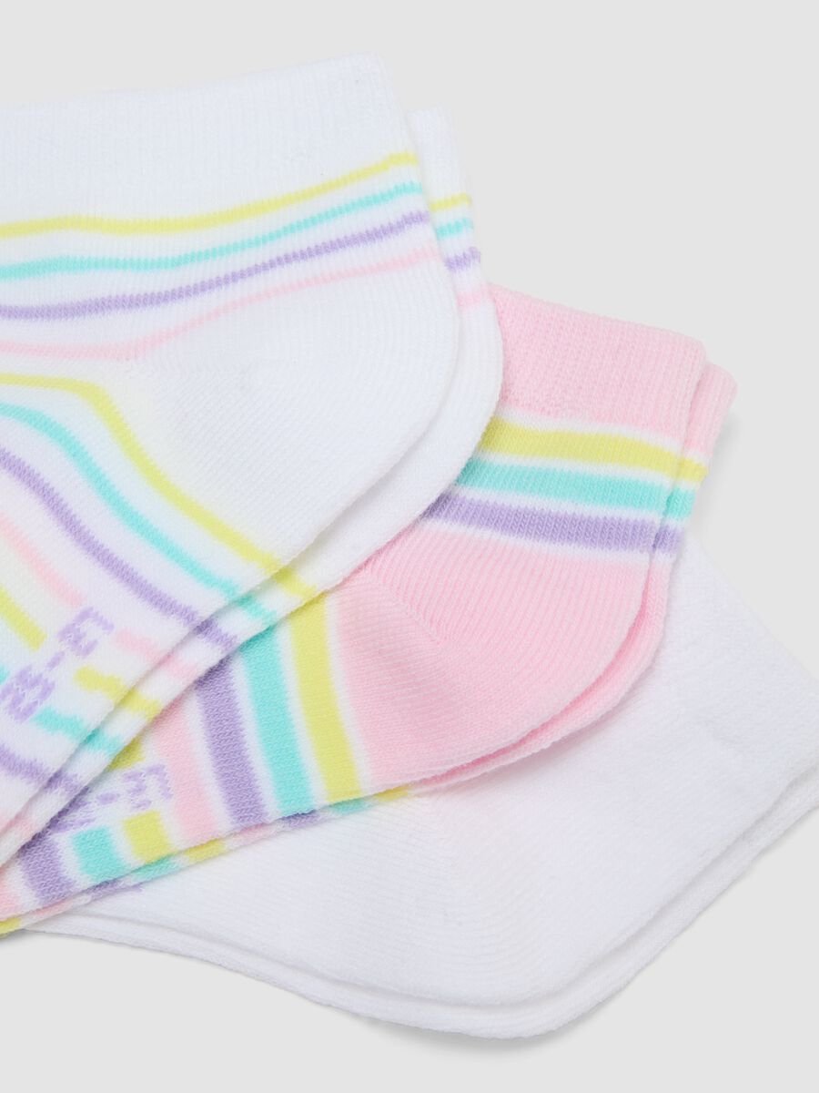 Multipack calze corte in misto cotone biologico multicolor da bambina_1