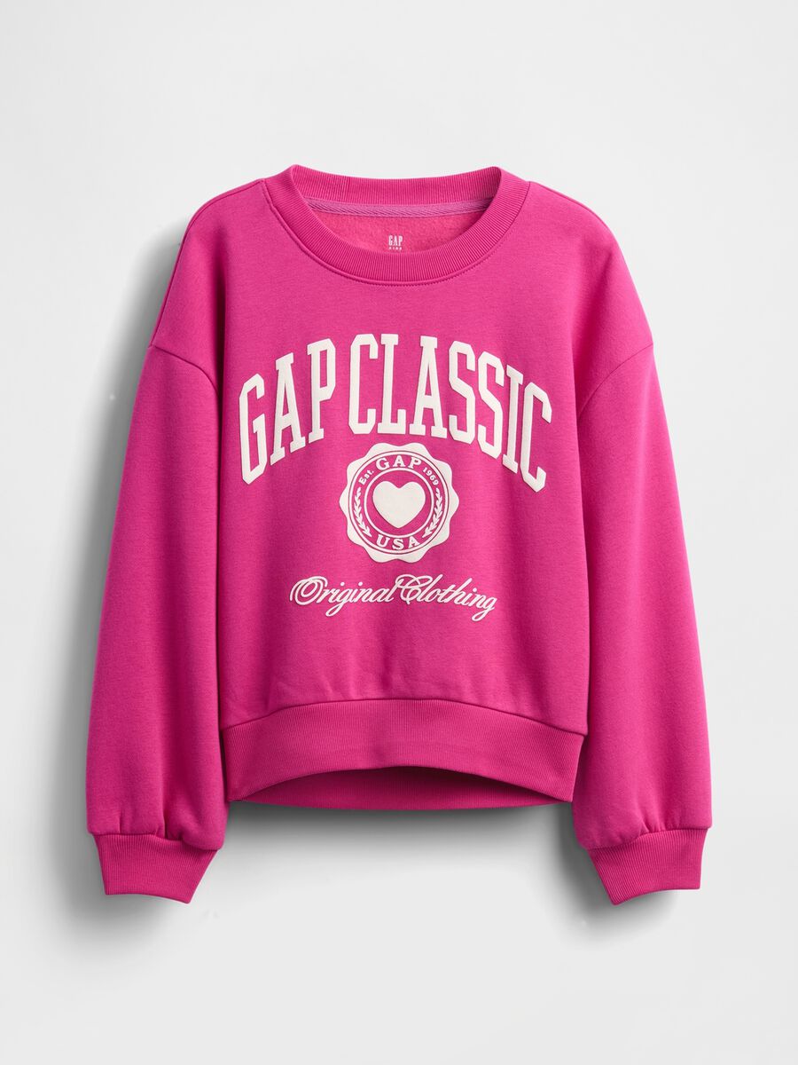 Girls' Pink Crew Neck Sweatshirt_4