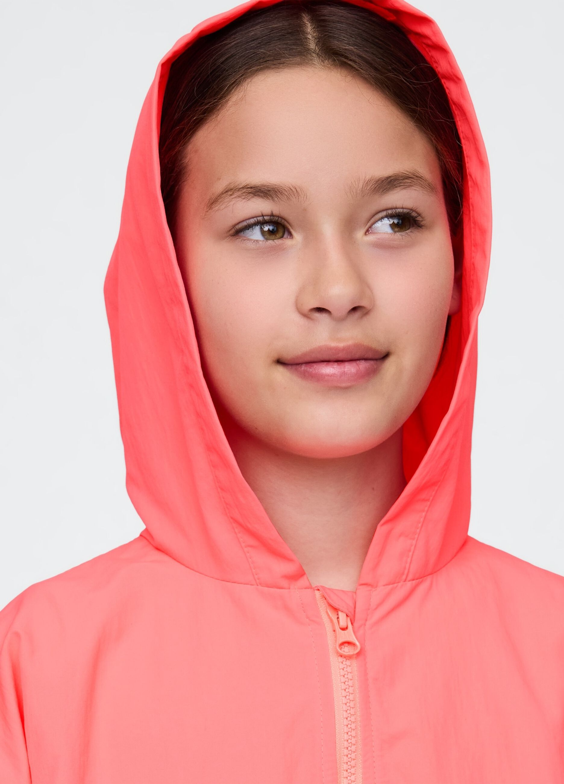 Pink lightweight jacket with hood