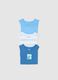 Multicolour Sleeveless Baby Bodysuit Tripack in Pure Cotton_3