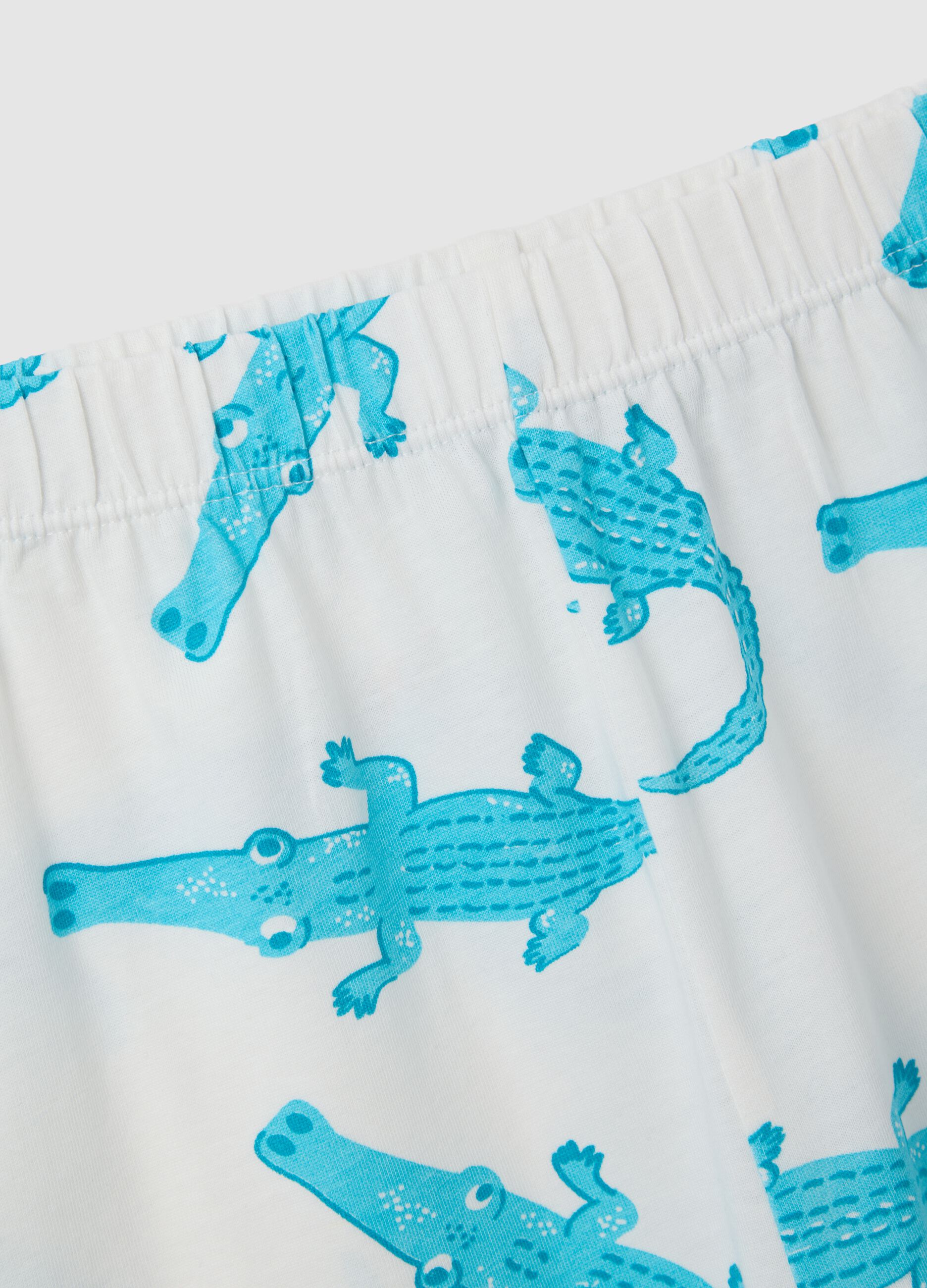 Children's pyjama in pure white cotton regular fit