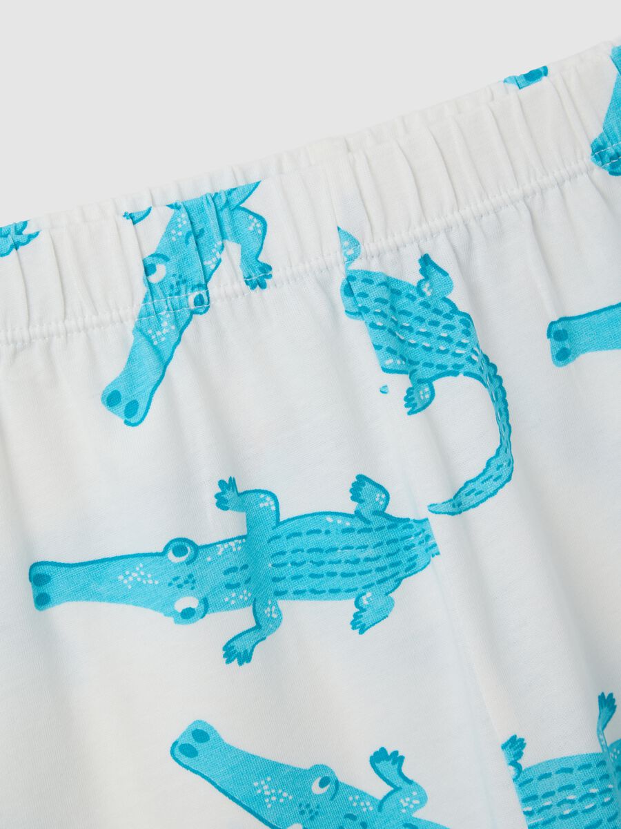 Children's pyjama in pure white cotton regular fit_2